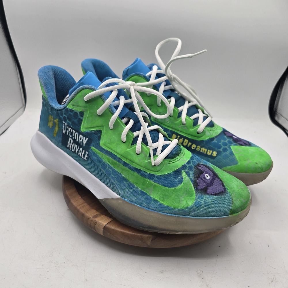 Nike Precision 4 Fortnite Custom Basketball Sneakers Shoes CK1069-100 Size 10